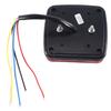 12V LED Square Lamp Two-Color Tail Lamp Universal Car Supplies Replacement Accessories Red Cover