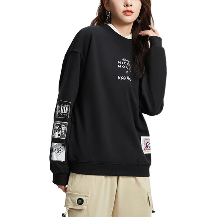 Li Ning X Disney Mickey X Keith Sweatshirt Men's Black AWDR591-1