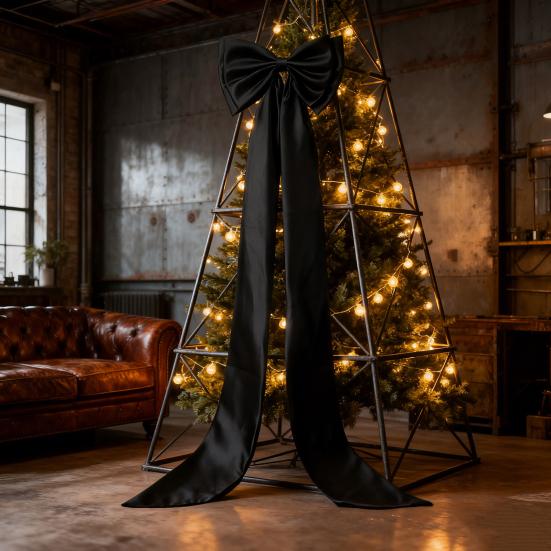 78x18.5 Inch Extra Large Christmas Tree Topper Bow Christmas Giant Satin Bow with Long Streamers for Wedding Holiday Home Party Decor
