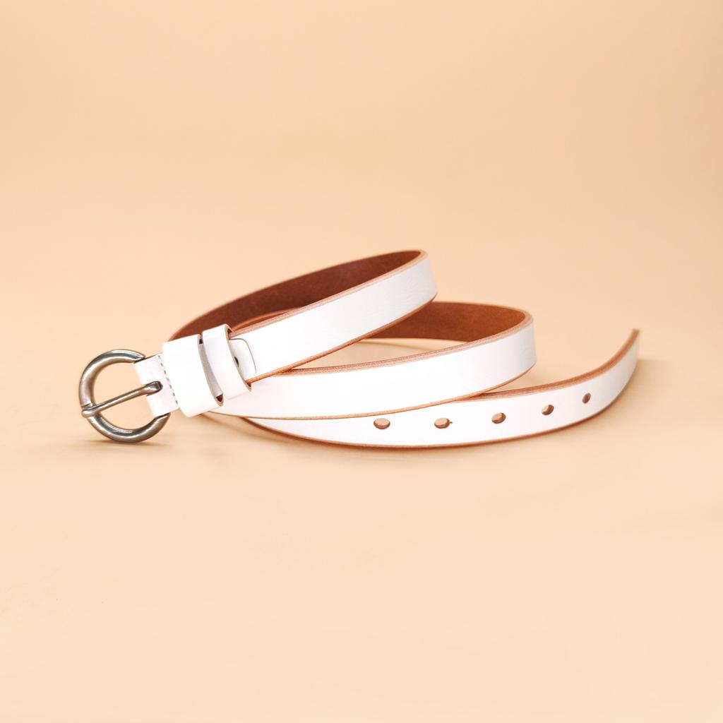 New Women's First-layer Belt Versatile Belt Women's Fine Decorative Fashion Pin Buckle Belt