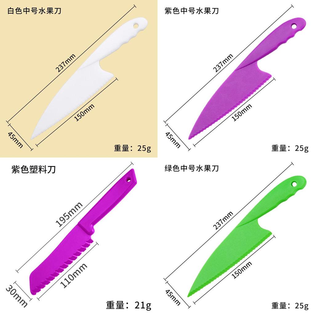 Kids Plastic Fruit Cutter With Sharp Corner Design For Birthday Cake And Dessert Cutting