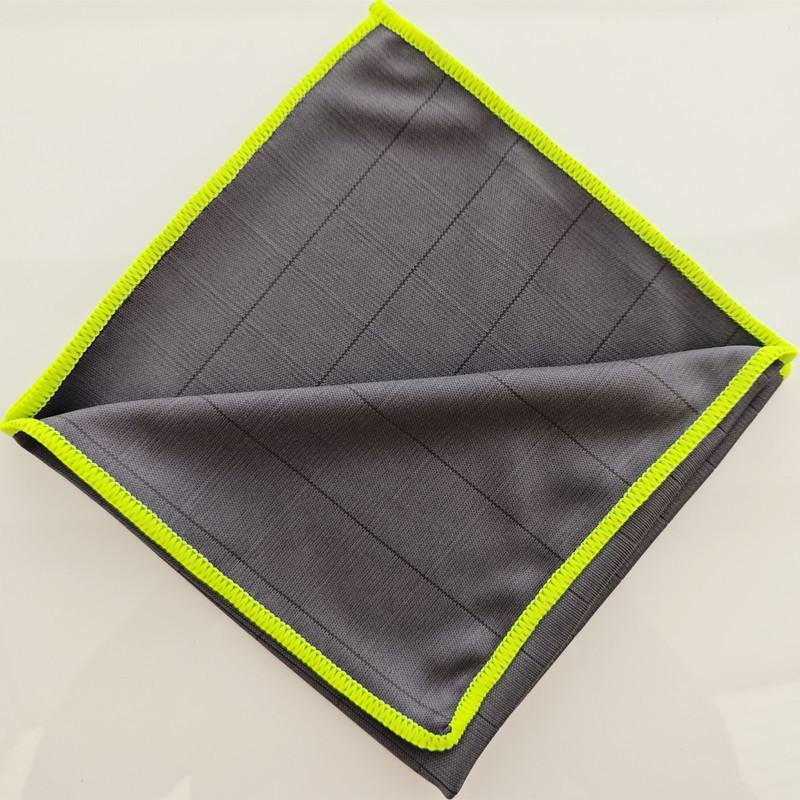 Cross-Border Multi-functional Checkered Microfiber Carbon Fiber Glass Cleaning Cloth