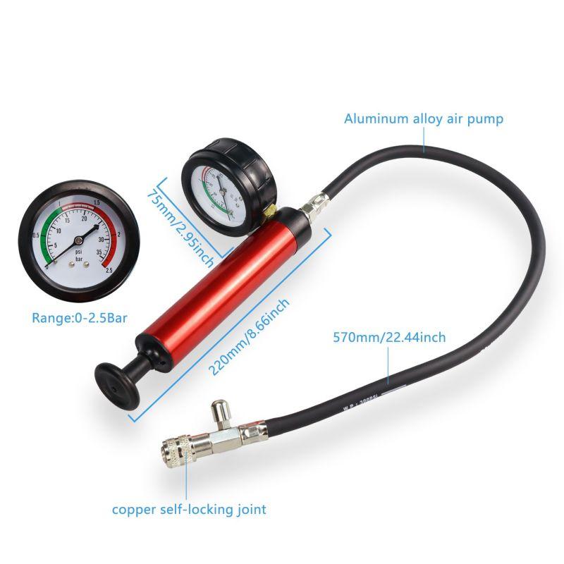 14Pcs Car Radiator Pump Pressure Tester Kit Automotive Cool System Pressure Leak Tester Tool For Water Tank Leakage Detection