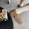 Inner Height-increasing Boken Shoes 2025 Early Autumn New Retro Lazy One-pedal Bag Heel Platform Soft Leather Casual Single Shoes Women
