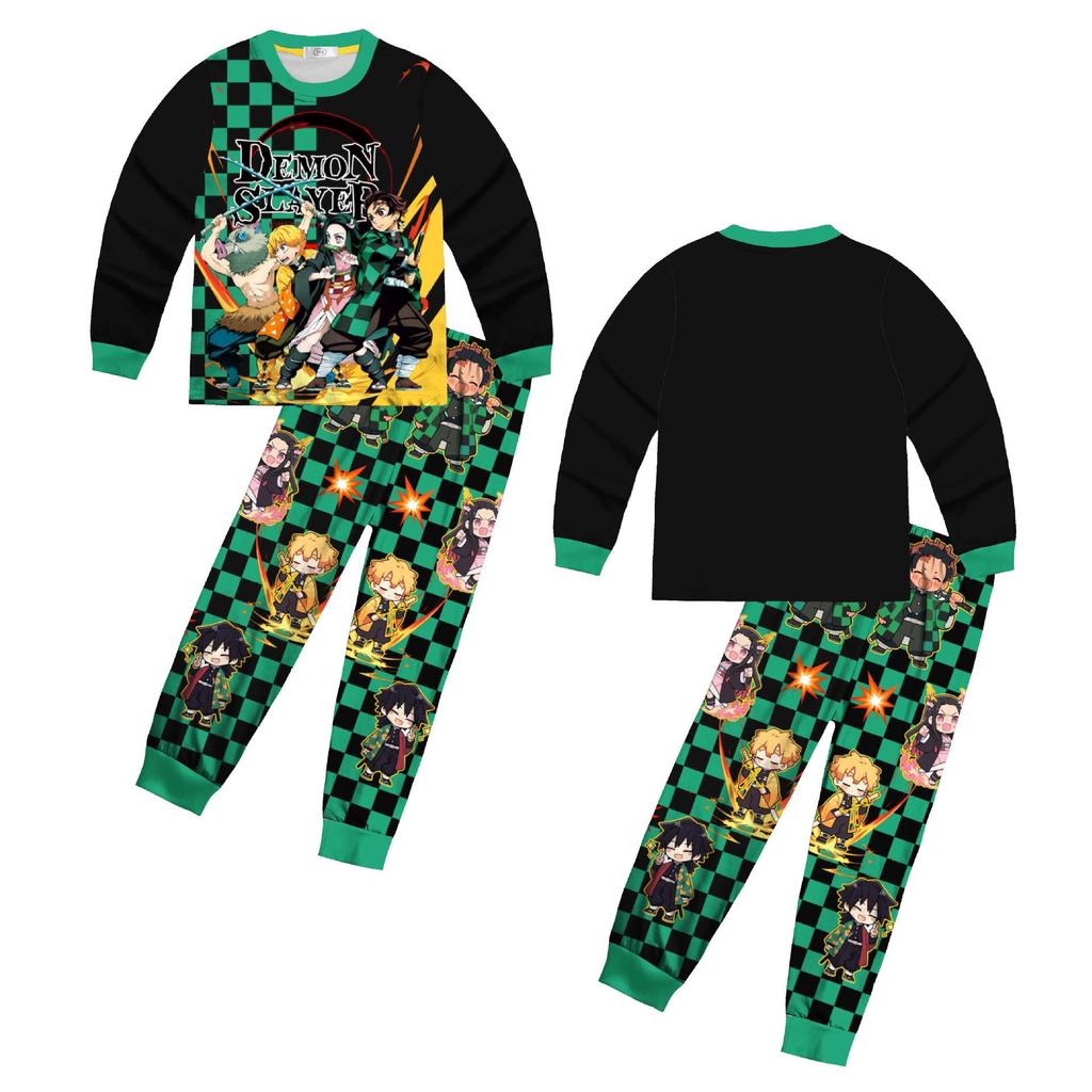 Cross-Border Movie Comic Print Pajama Set for Medium & Large Kids