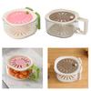Multifunctional Removable Fruit Drain Basket with Lid Foldable Handle Drainer Basket for Home Refrigerator Use