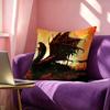 Game MMonster HHunter Pillow Case Square DoubleSided Sofa Cushion Cover Bedroom Bedside Pillow