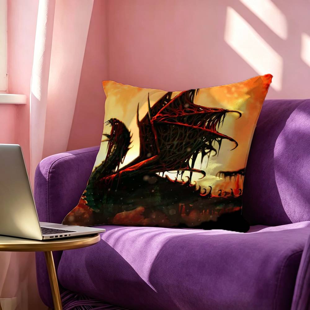 Game MMonster HHunter Pillow Case Square DoubleSided Sofa Cushion Cover Bedroom Bedside Pillow