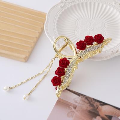 1 pz Pinza a Fiore con Perle Pinza per Capelli a Frangia Pinza a Pinza Media per Capelli Accessori per la Testa