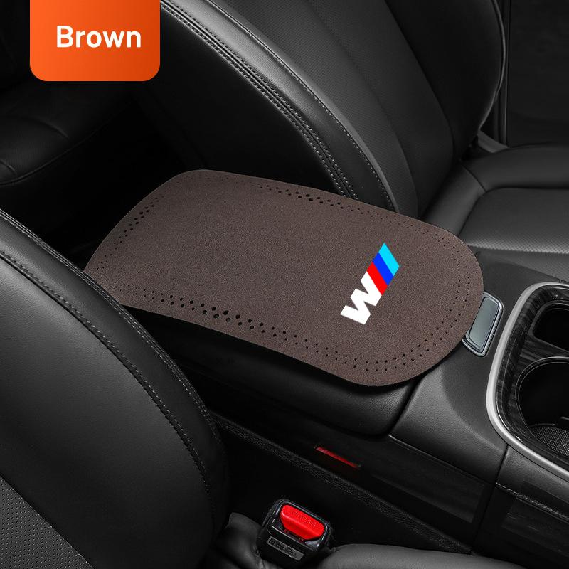 Car Armrest Box Mats For BMW 1 3 5 7 Series M Performance X1 X3 X4 X5 F10 F15 F16 F20 F30 M3 M4 E34 E46 Center Console Protector XJBRL1