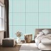 Wallpaper Fabric Pattern Sea, Mint and White for Living Room and Bedroom 50x1000