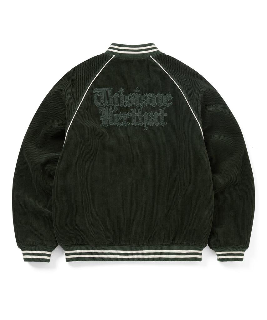 Thisisneverthat Corduroy Varsity Jacket Green