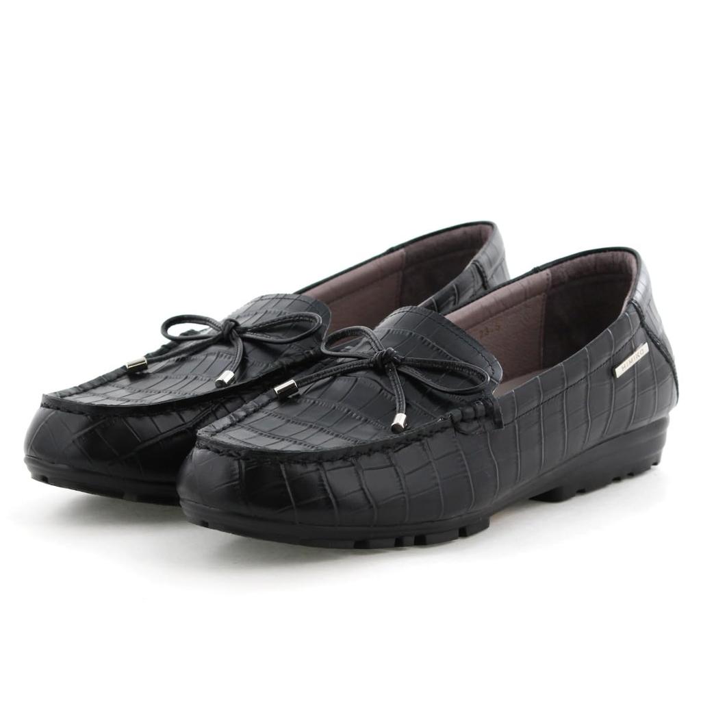 HIMIKO / Ribbon Motif Moccasins / 651109 Black 230