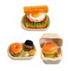 Chick Hamburger Refrigerator Magnet Resin Simulated Food Decorative Fridge Magnet Memo Notes Photo Holder for Home Kitchen Office