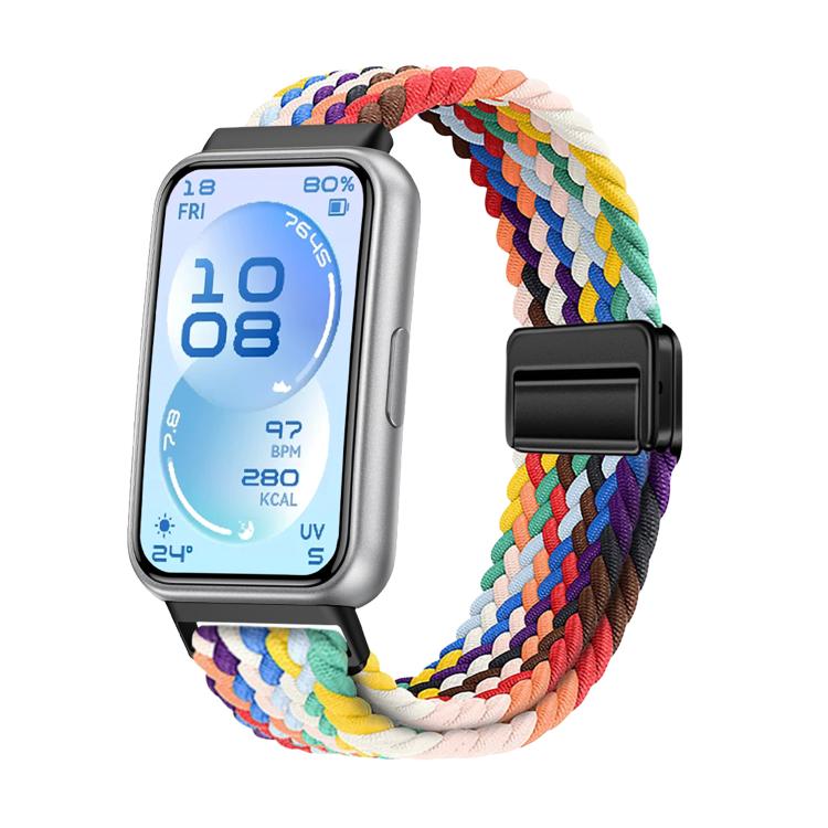 Magnetic‑Buckle Elastic Nylon Braided Replacement Watch Band Strap For Huawei Band 11 / Band 11 Pro