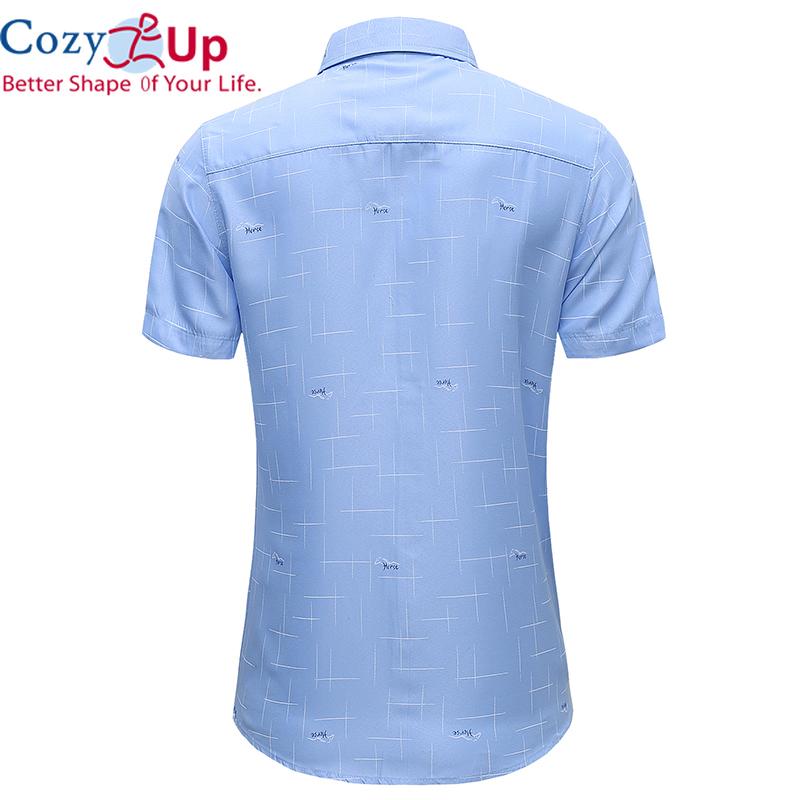 Cozy Up Men's Short Sleeve Shirts Summer Cotton High Quality Beach Flower Shirt Loose Casual Brand Male Clothing
