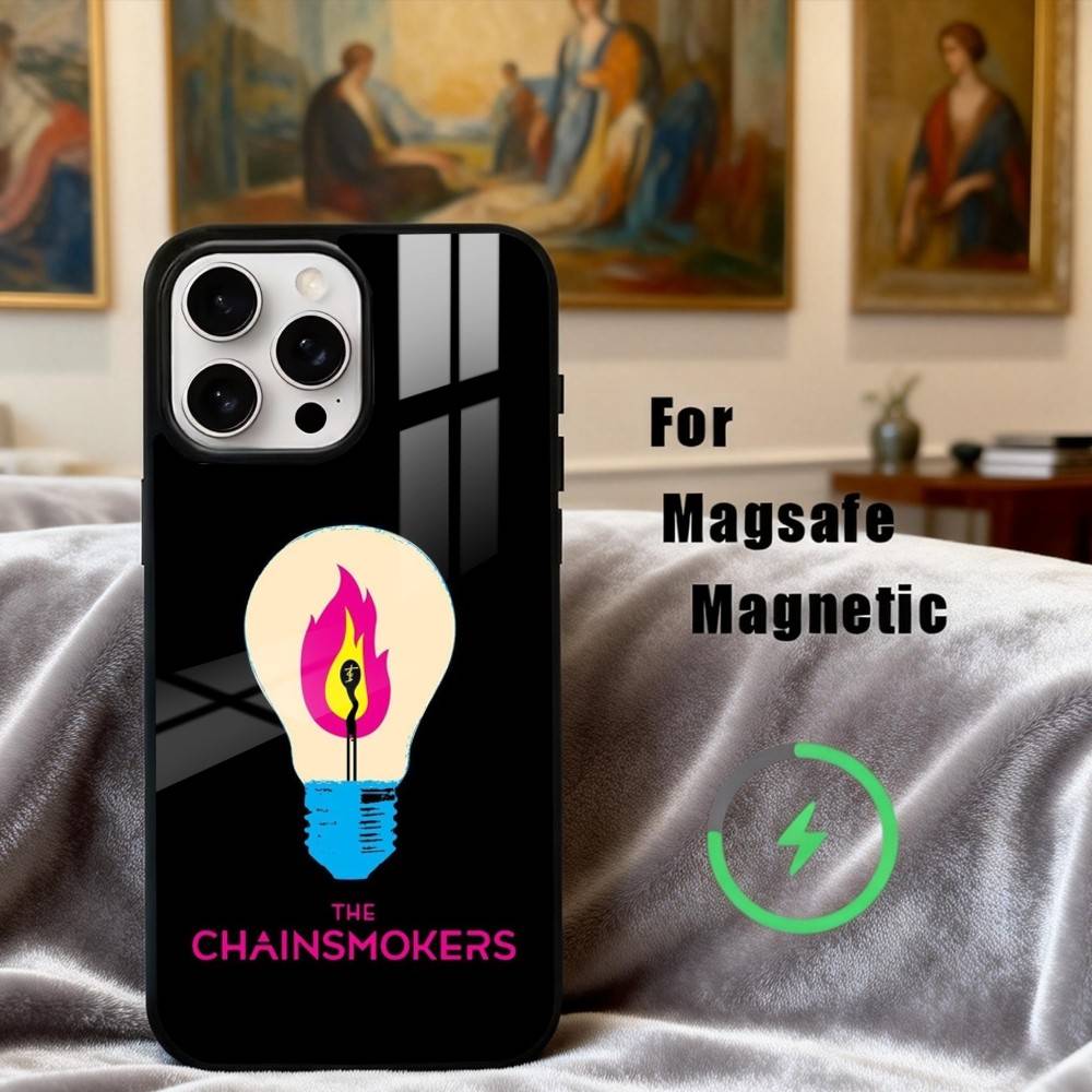 T-The C-Chainsmokers-S Band Phone Case For iPhone17,16,15,14,13,12,11 Plus,Pro Max Magnetic For Magsafe Wireless Charging