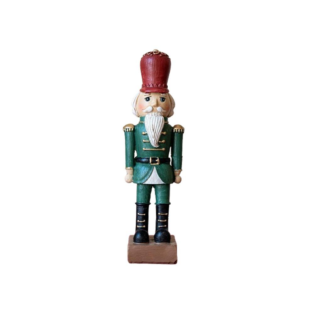 Cartoon Christmas Resin Nutcracker Hand Painting Handcrafted Nutcracker Puppet Pendant Standing Christmas Tree Accessory