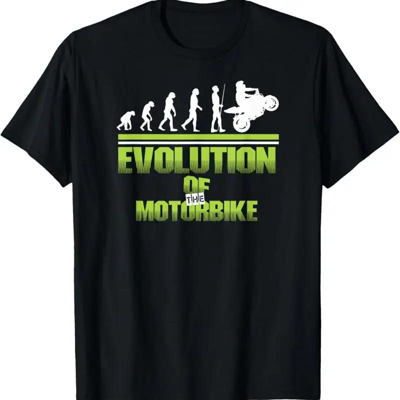 

Evolution Of The Motorbike Graphic Unisexs T Shirt Short Sleeve Crewneck Biker Trip Tee S
