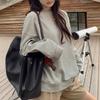 Ins Super Fire Striped Long-sleeved T-shirt Women's Spring and Autumn New Loose Korean Version Lazy Top Inside and Outside Bottoming Shirt