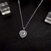 Exquisite Luxury OL Rhinestone Crystal Heart Pendants Necklaces for Women Party Jewelry Gifts