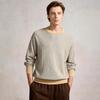 Luosi Men's Old Money Style Crew Neck Wool Blend Sweater