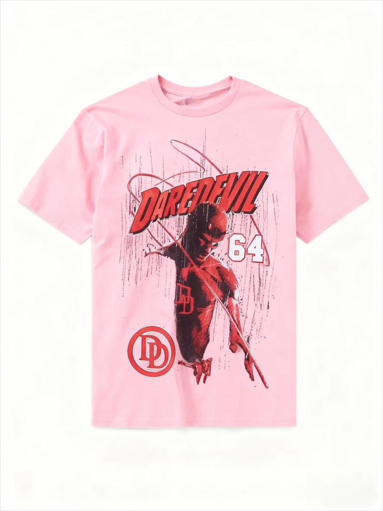 2026 New Authentic Product New HighQuality Night Magic Rain Comic Print LargeSized LooseFitting Casual TShirt