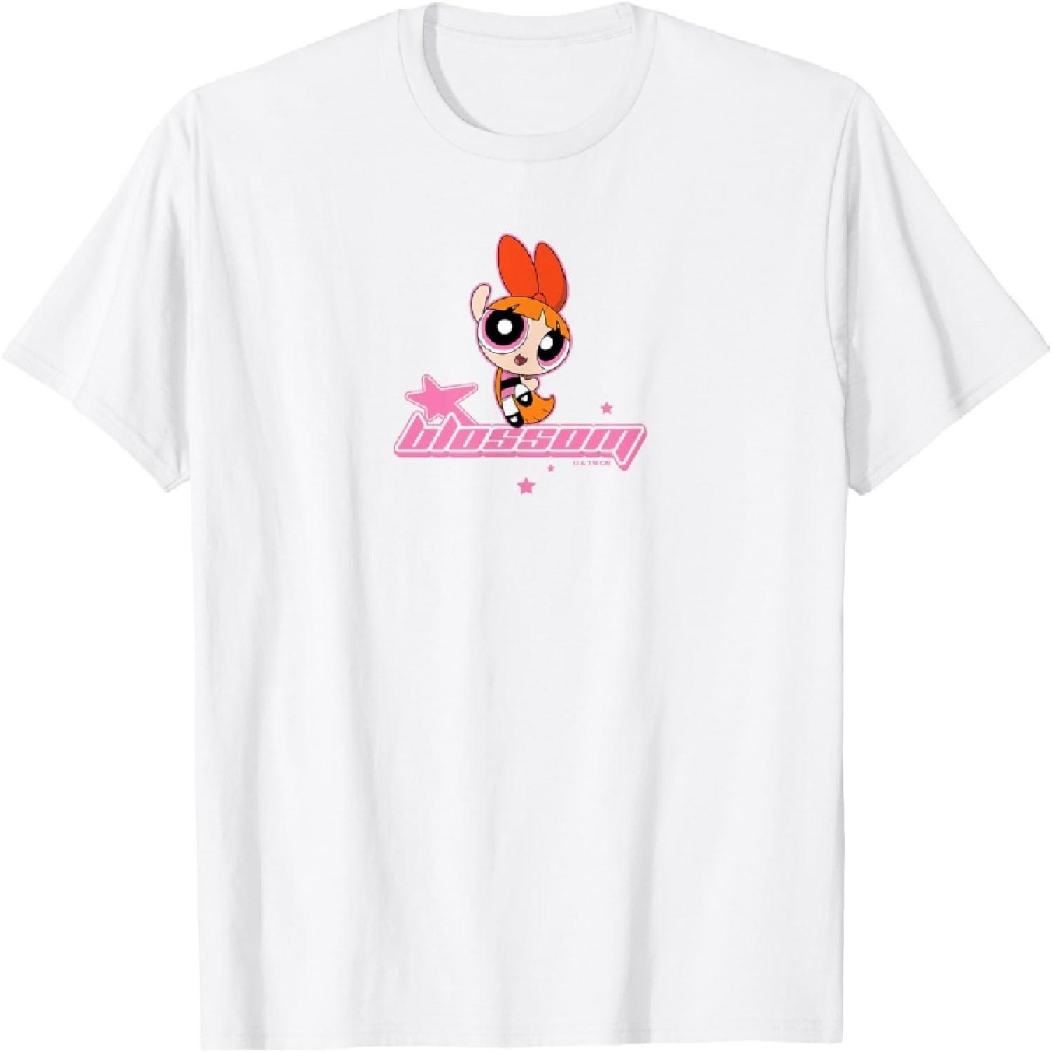 

The Powerpuff Girls Blossom Retro Stars Logo T-Shirt XXXXXL білий
