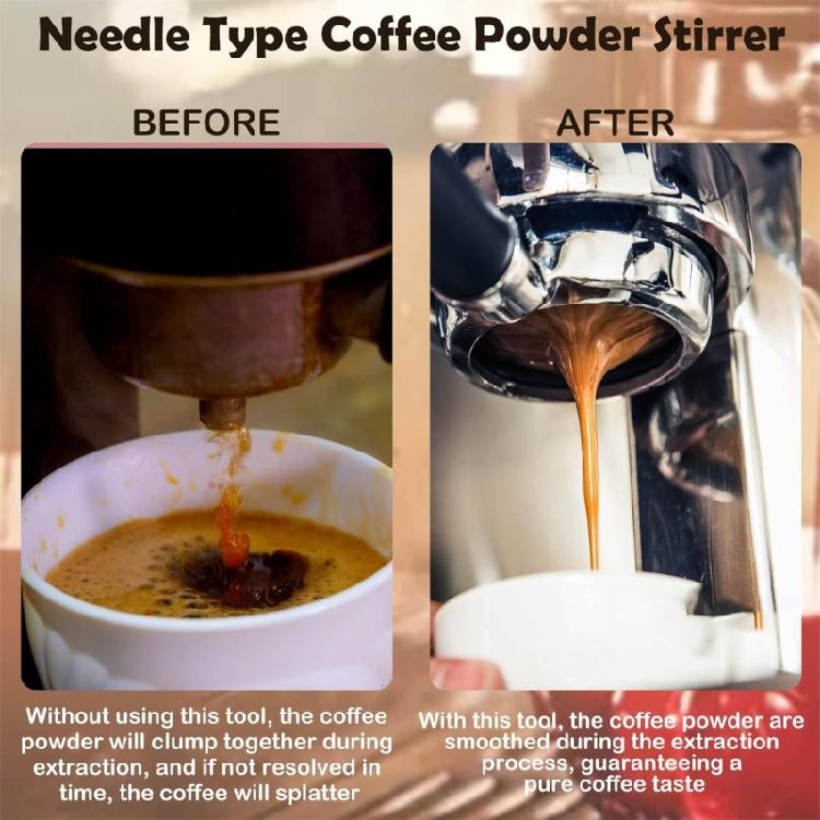 Pack of 2 Espresso Distribution Tool Coffee Powder Needles Coffee Powder Mixer