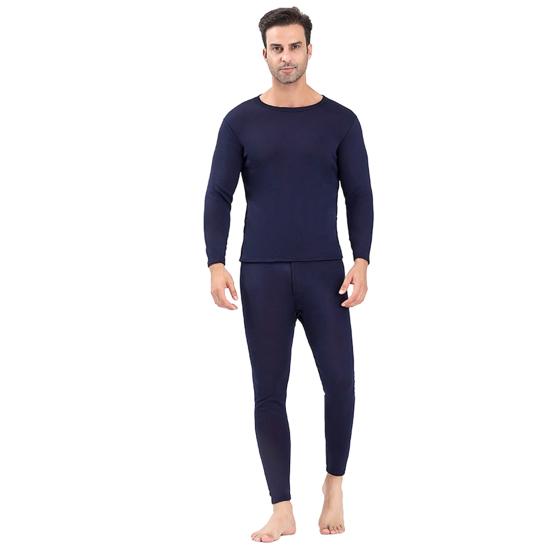 2 ks/sada Unisex Zimní teplé spodní prádlo Set s kulatým výstřihem Slim Fit Dlouhý rukáv Jednobarevný Silný fleece Podšívka Měkká Elastická Sportovní Základní vrstva Pyžamo