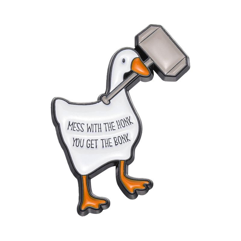 Animal Eyecatching Cartoon Duck Goose Brooch Collection In Alloy For Fun Accessories