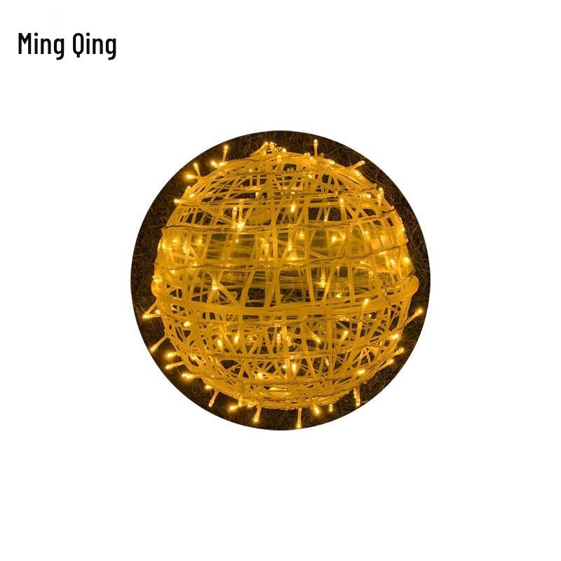Outdoor LED Rattan Ball Tree Light желтый света