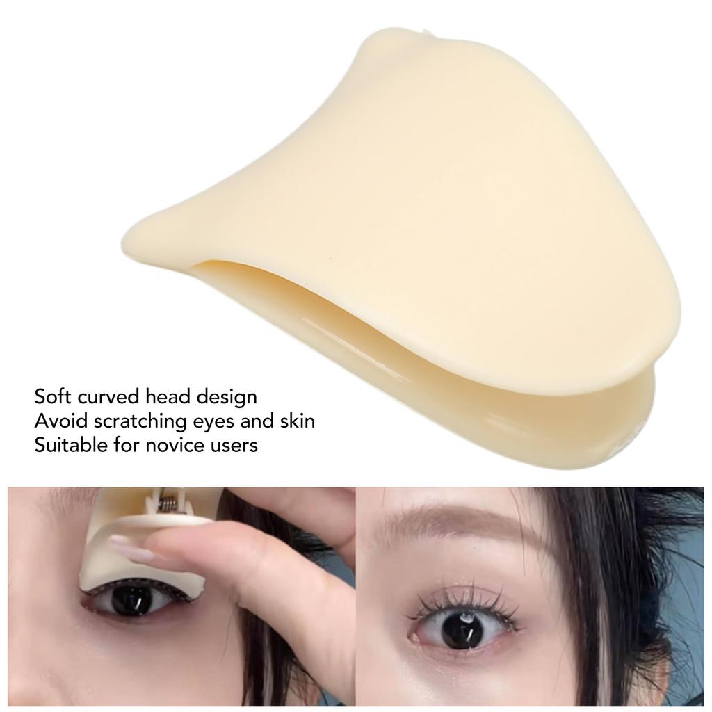 2pcs False Eyelashes Applicator Tool Curved Head Portable Lash Clip for Wear Eyelashes White