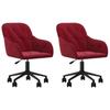 VidaXL Lot de 2 Chaises Pivotantes à Manger, Sièges à Dîner, Chaises de Repas, Meubles de de Salle à Manger Cuisine Maison 3103426