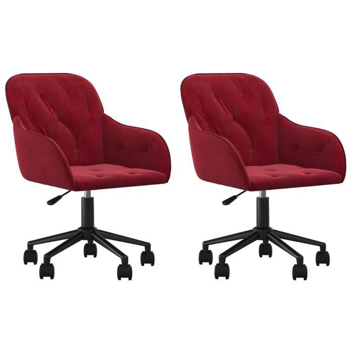 VidaXL Lot de 2 Chaises Pivotantes à Manger, Sièges à Dîner, Chaises de Repas, Meubles de de Salle à Manger Cuisine Maison 3103426