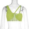 American Style Spaghetti Strap Crop Top With Hollow Out Design For Summer