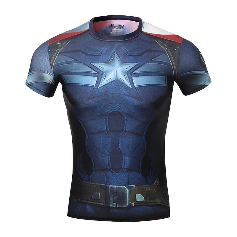 T-shirt Avengers Heroes Stampata 3D da Uomo Costume di Halloween per Role Playing Moda Casual Estiva Manica Corta Girocollo Top
