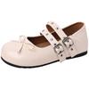 Ballet style bow Mary Jane women's shoes girls small leather shoes summer fashion retro casual flat shoes soft single shoes