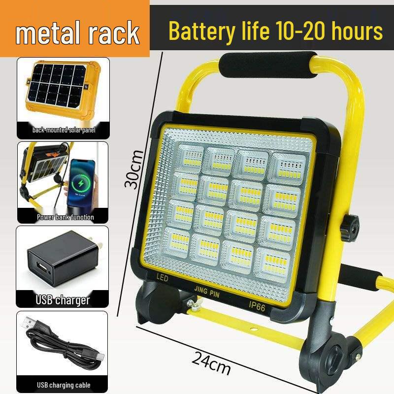Rechargeable Solar LED Flashlight: High Power, Long Range, Waterproof, with Side Light & Remote Control.