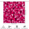 Bright Pink Geometric Shower Curtain 3D Mosaic Waterproof Bath Decoration