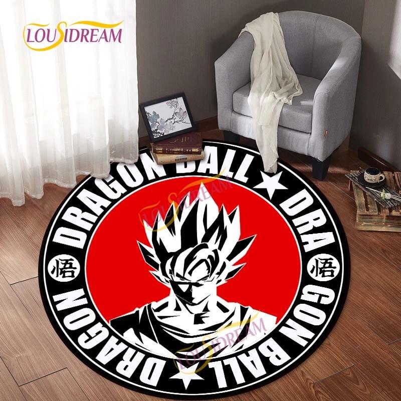 Kulatý kreslený japonský prvek domácí umění měkký protiskluzový koberec počítačová židle dětská herní podložka podlahová rohož dekorativní koberec