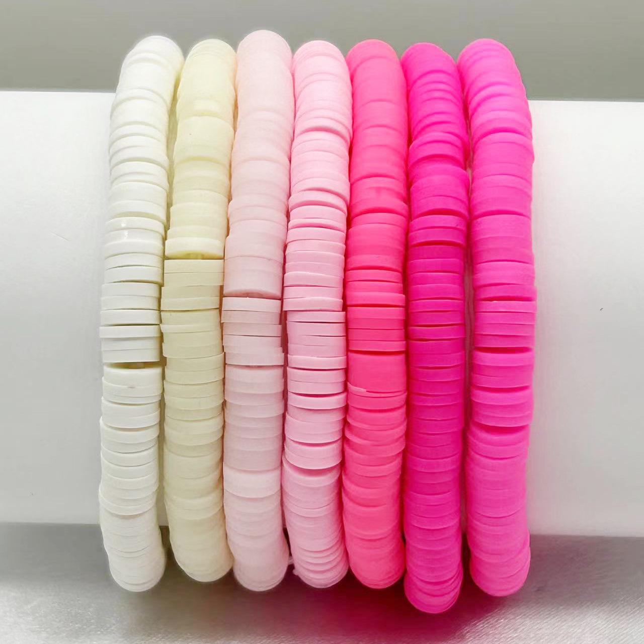 

Европейский и американский градиентный браслет из мягкой глины - Универсальный набор штабелируемых украшений из 7 предметов