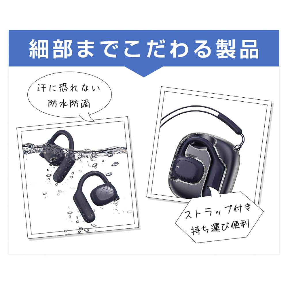 SLuB Air Conduction Bluetooth Wireless OWS Open Conduction Left and Right Separated HiFi Sound Compatible with Earphones, 5.3 Headset, Type, Ear,