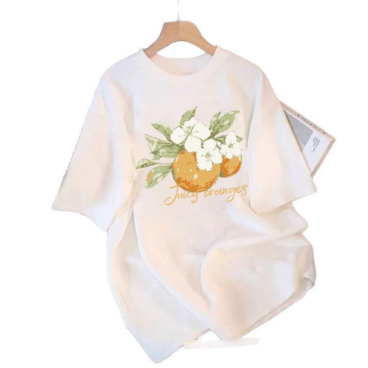 Women's Summer 2025 Pure Cotton Loose Slimming Short-Sleeve T-Shirt - New Fashion Niche Design