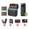 2-Channel Battery Charger with Misro SD Card Slots Fast Charger Batteries Storage Case for Insta360 X3 Accessories