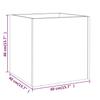 Vidaxl Planter, White With Gloss, 40X40X40 Cm, Wood-Based Material