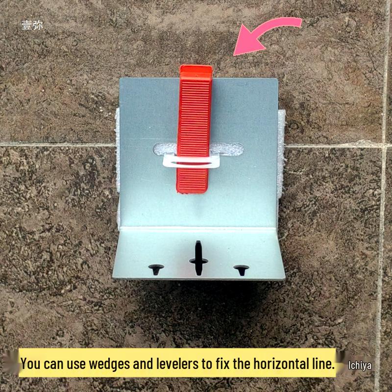 L-Shaped Wall-Mounted Spirit Level Bracket for Bricklayers