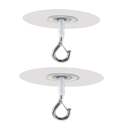 Pack of 5 Strong Adhesive Ceiling Hooks Tool Release Installation for Hanging Lanterns Flyers Net Durable Iron Construction