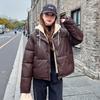Women S Short Hooded Cotton Padded Coat Fake Two Piece Casual Jacket