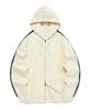 COVERNAT Retro Track Hoodie Zip-Up Cream